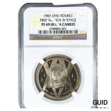 1983 USSR Silver First Woman in Space Rouble NGC P