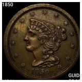 1850 Braided Hair Half Cent UNCIRCULATED