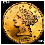 1872-S $5 Gold Half Eagle UNCIRCULATED