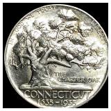 1935 Silver Connecticut Tercentenary Half Dollar U