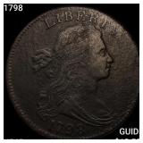 1798 Draped Bust Large Cent NEARLY UNCIRCULATED