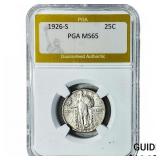 1926-S Standing Liberty Quarter PGA MS65