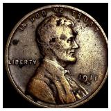 1911-S Lincoln Wheat Cent LIGHTLY CIRCULATED