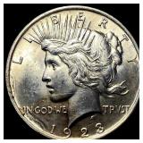 1923 Silver Peace Dollar CHOICE BU