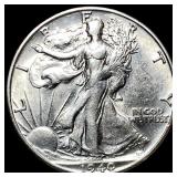 1940-S Silver Walking Liberty Half Dollar NEARLY U