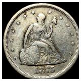 1875-S Silver Twenty Cents NEARLY UNCIRCULATED