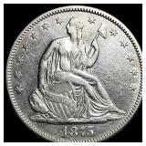 1875 Seated Liberty Half Dollar UNCIRCULATED
