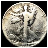 1938-D Silver Walking Liberty Half Dollar LIGHTLY
