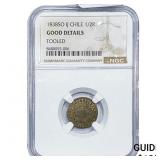 1838-SO Chile Silver 1/2 Real NGC G Details