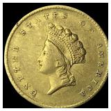 1855 Gold $1 Indian Princess Type 2 CLOSELY  UNCI