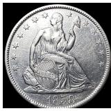 1858-O Silver Seated Liberty Half Dollar  CHOICE