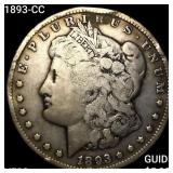 1893-CC Morgan Silver Dollar LIGHTLY CIRCULATED