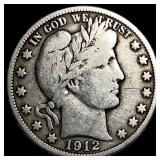 1912-D Silver Barber Half Dollar LIGHTLY CIRCULATE