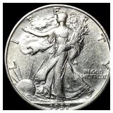 1937-S Silver Walking Liberty Half Dollar NEARLY U