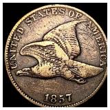 1857 Flying Eagle Cent ABOUT UNCIRCULATED