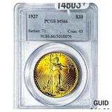 1927 $20 Gold Double Eagle PCGS MS66