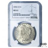1896-O Morgan Silver Dollar NGC MS61