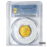1878 $3 Gold Piece PCGS XF40