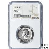 1953 Washington Silver Quarter NGC PF67
