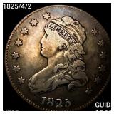1825/4/2 Capped Bust Quarter ABOUT UNCIRCULATED