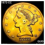 1872-CC $5 Gold Half Eagle LIGHTLY CIRCULATED