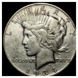 1934 Peace Silver Dollar LIGHTLY CIRCULATED