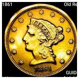 1861 Old Rev $2.50 Gold Quarter Eagle UNCIRCULATED