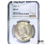 1925 Silver Peace Dollar NGC MS66