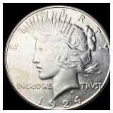 1924-S Silver Peace Dollar CLOSELY  UNCIRCULATED