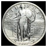 1917 Type 1 Standing Liberty Quarter LIGHTLY CIRCU