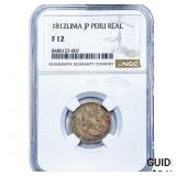 1812 Colonial Spain Silver 1 Real NGC F12