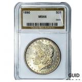 1890 Morgan Silver Dollar NGS MS66