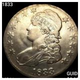 1833 Capped Bust Half Dollar UNCIRCULATED