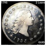 1795 2 Leaves Flowing Hair Dollar HIGH GRADE+