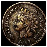 1867 Indian Head Cent NEARLY UNCIRCULATED