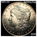 1891-CC Spitting Eagle Morgan Silver Dollar CHOICE