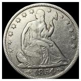 1854 Arrows Seated Liberty Half Dollar CHOICE  AU