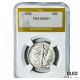 1936 Walking Liberty Half Dollar PGA MS67+