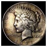 1921 Silver Peace Dollar NEARLY UNCIRCULATED