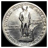 1925 Silver Lexington-Concord Half Dollar NEARLY U