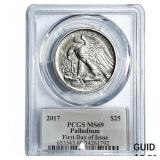 2017 $25 Palladium 1oz PCGS MS69
