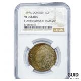 1897-A Dominican Republic Silver 1/2 Peso NGC VF D