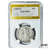 1944-D Walking Liberty Half Dollar PGA MS67