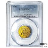 1909 $5 Gold Half Eagle PCGS MS63