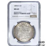 1894-S Morgan Silver Dollar NGC MS63