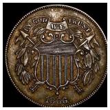 1866 Copper Two-Cent Piece CLOSELY UNCIRCULATED