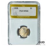 1908 Liberty Victory Nickel PGA MS66
