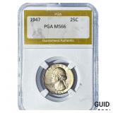 1947 Washington Silver Quarter PGA MS66