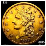 1836 $2.50 Gold Quarter Eagle CHOICE AU