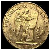 1887A France Gold 20 Franc